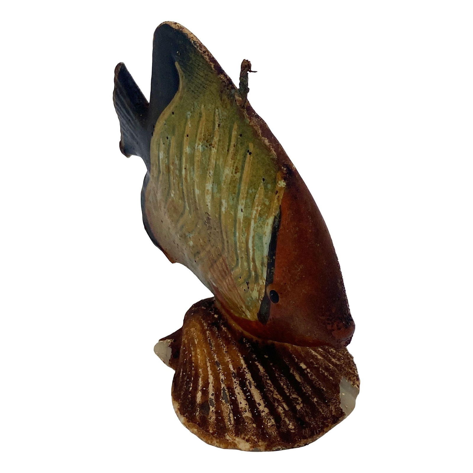 Rare Art Deco Era Handmade Butterfly Angel Saltwater Fish Sculpture Candle, Pair - 2