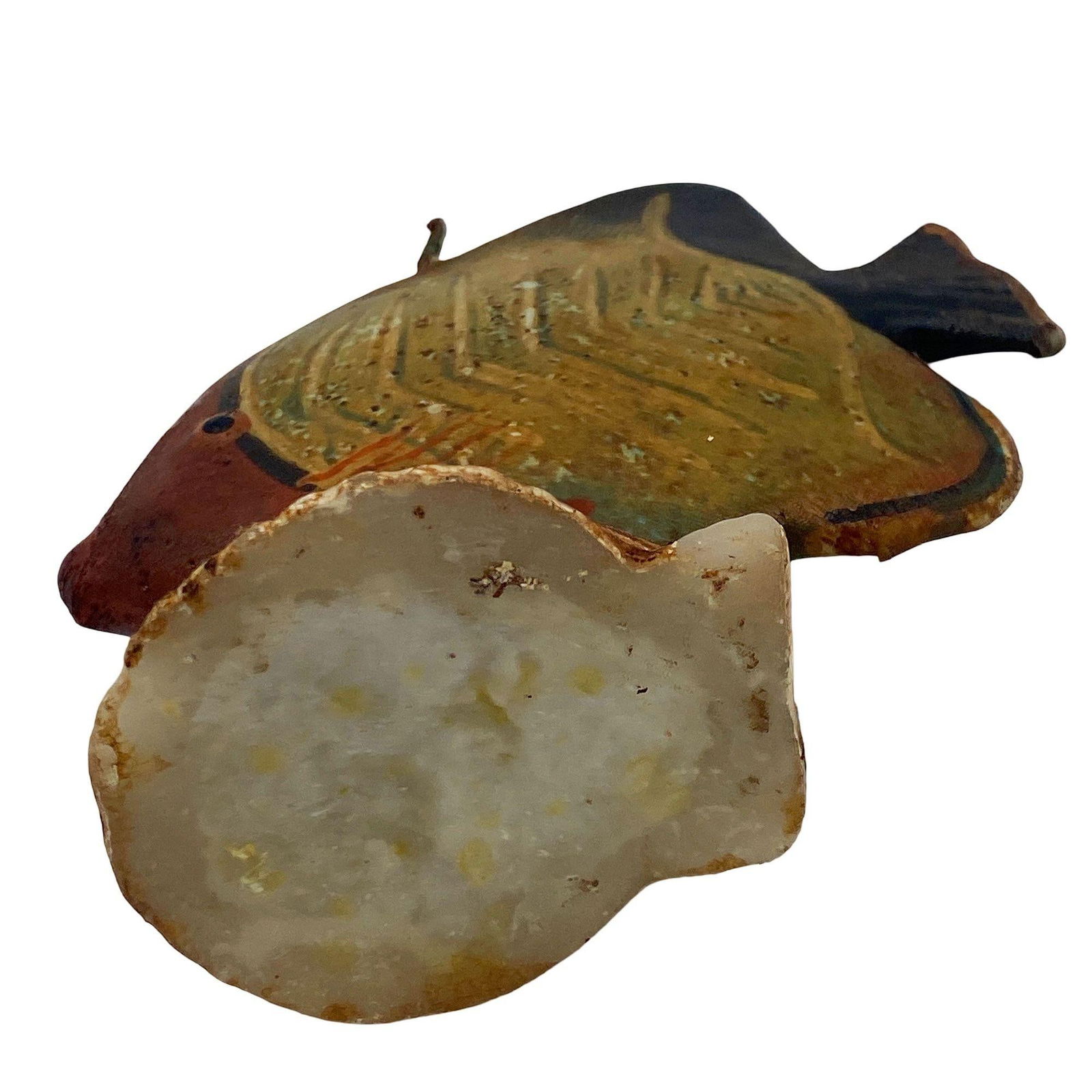 Rare Art Deco Era Handmade Butterfly Angel Saltwater Fish Sculpture Candle, Pair - 5