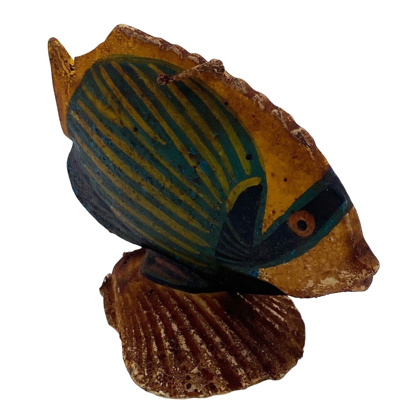 Rare Art Deco Era Handmade Butterfly Angel Saltwater Fish Sculpture Candle, Pair - 8