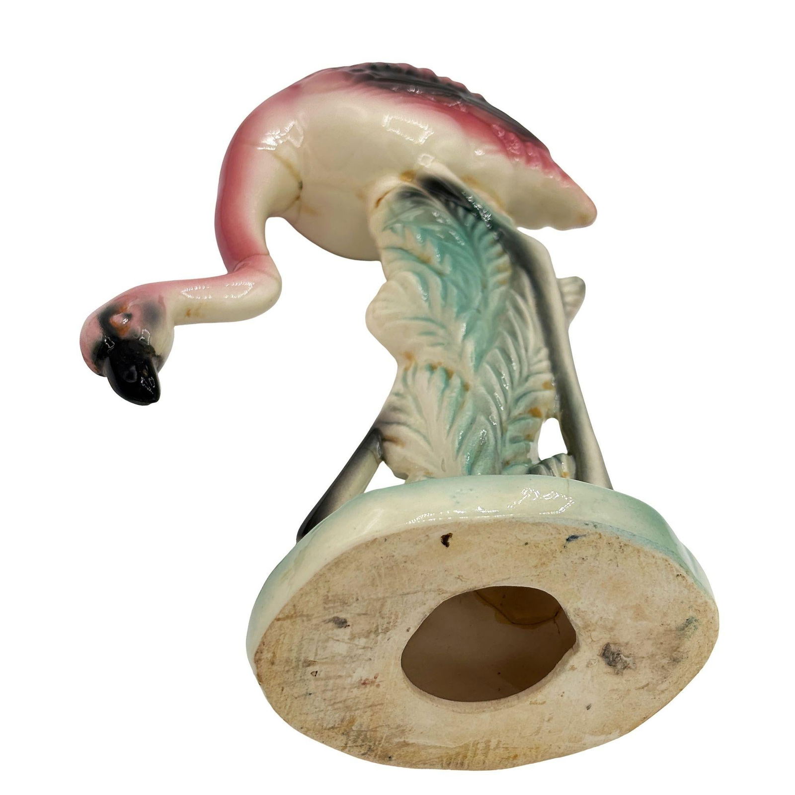 Mid-century California Pottery Ceramic Searching Pink Flamingo Figurine - 10