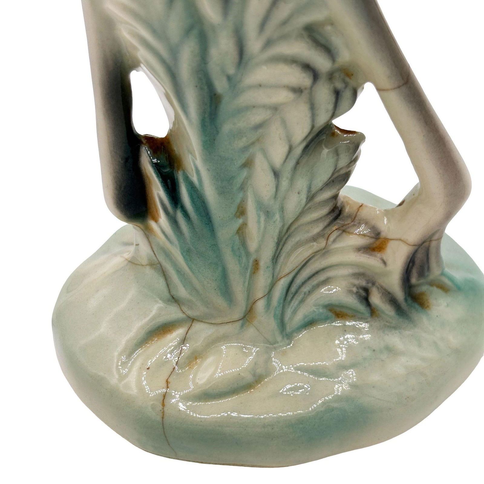 Mid-century California Pottery Ceramic Searching Pink Flamingo Figurine - 13