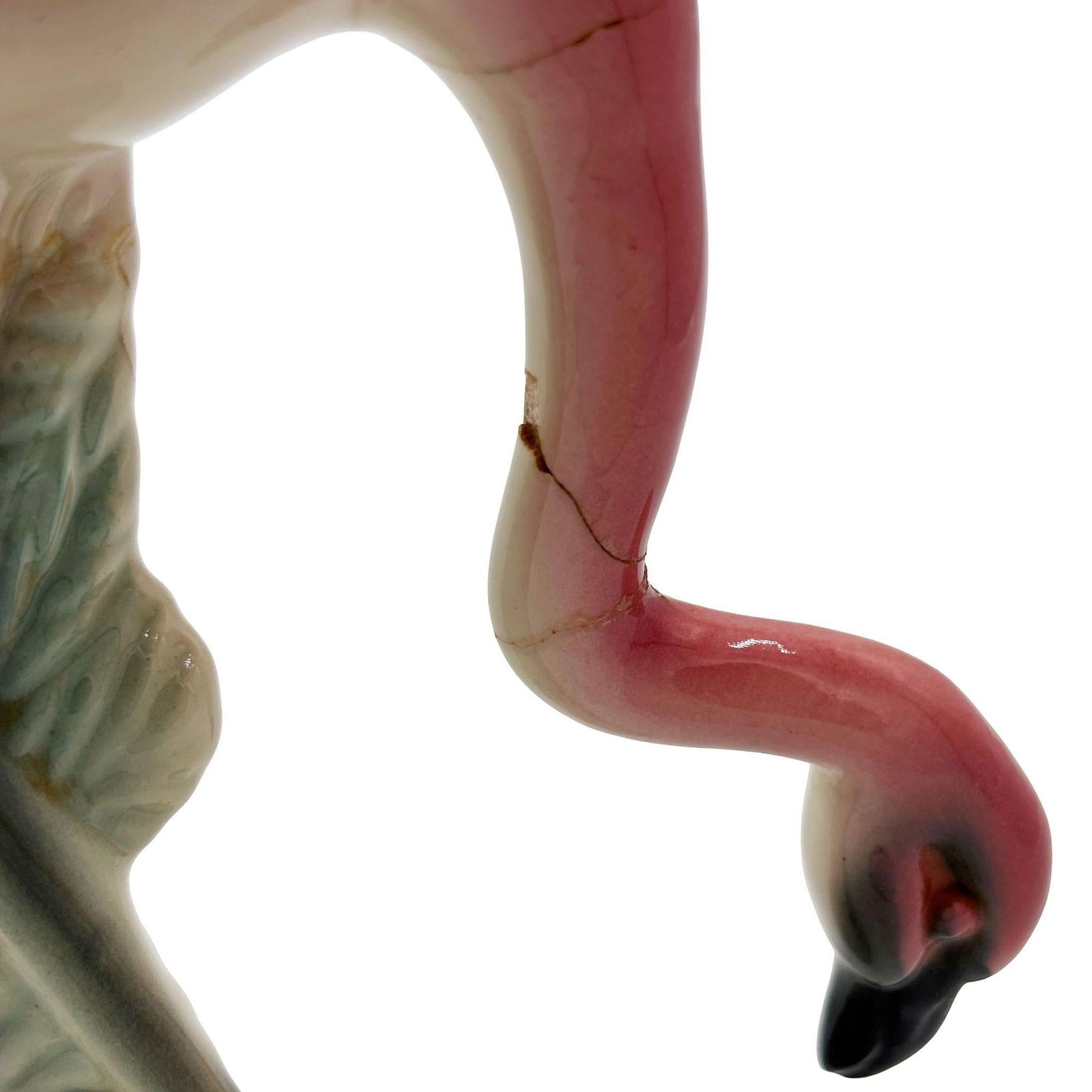 Mid-century California Pottery Ceramic Searching Pink Flamingo Figurine - 19