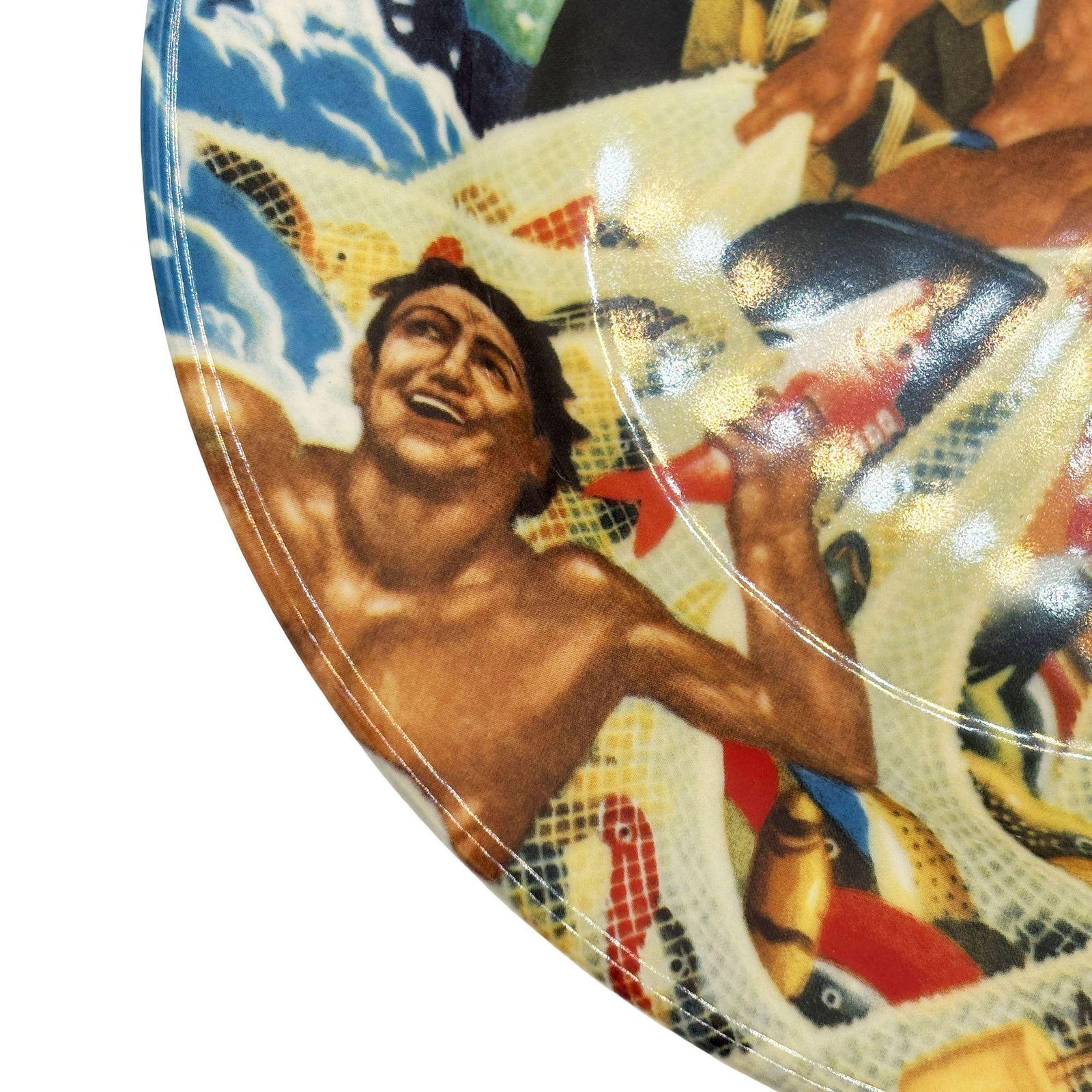 10" Eugene Savage "Festival of the Sea" Dinner Plate By Lynn Krantz Dish Books - 11