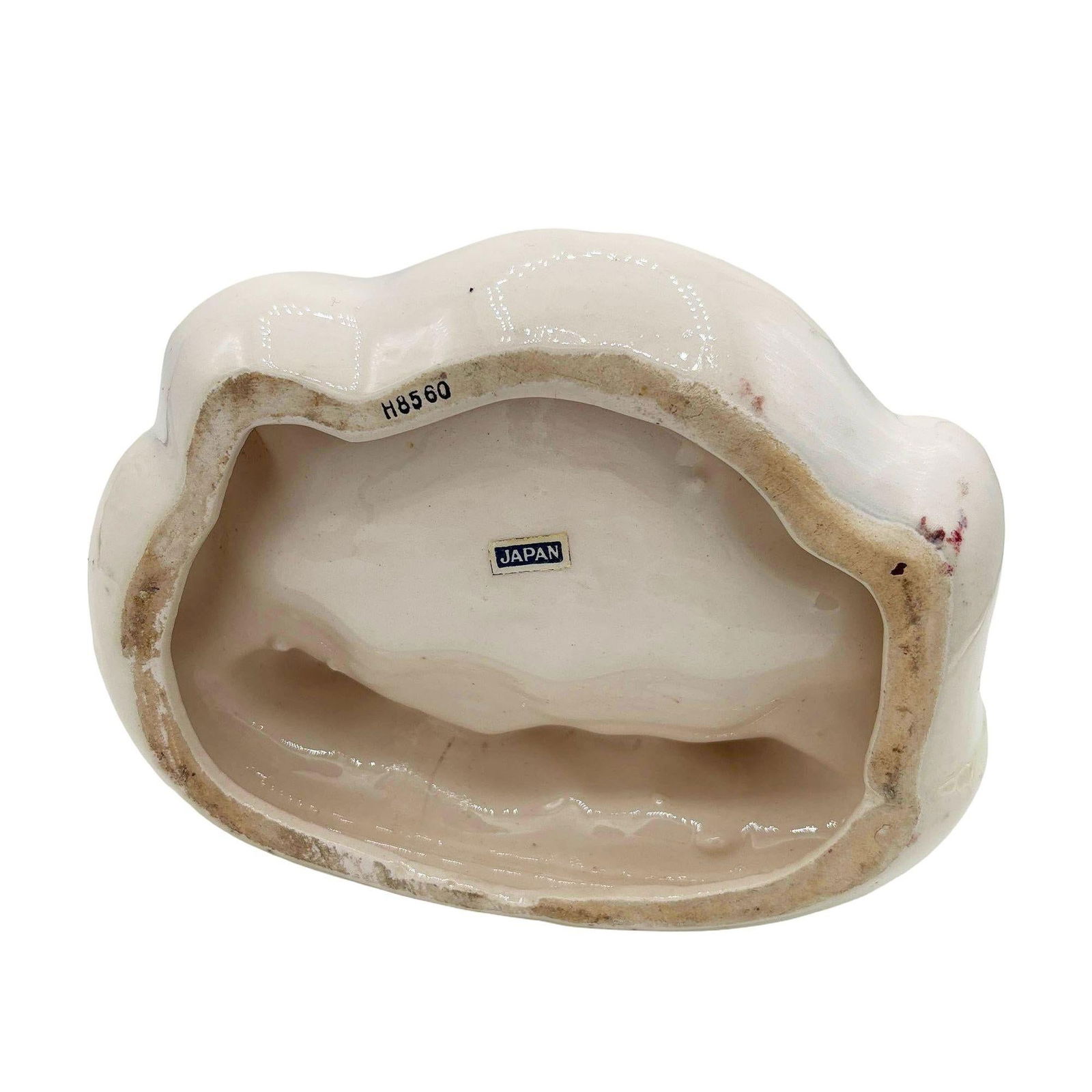 Mid-century Hand Painted Pink Flamingo couple in Pound Ceramic Scenic Sculpture - 18