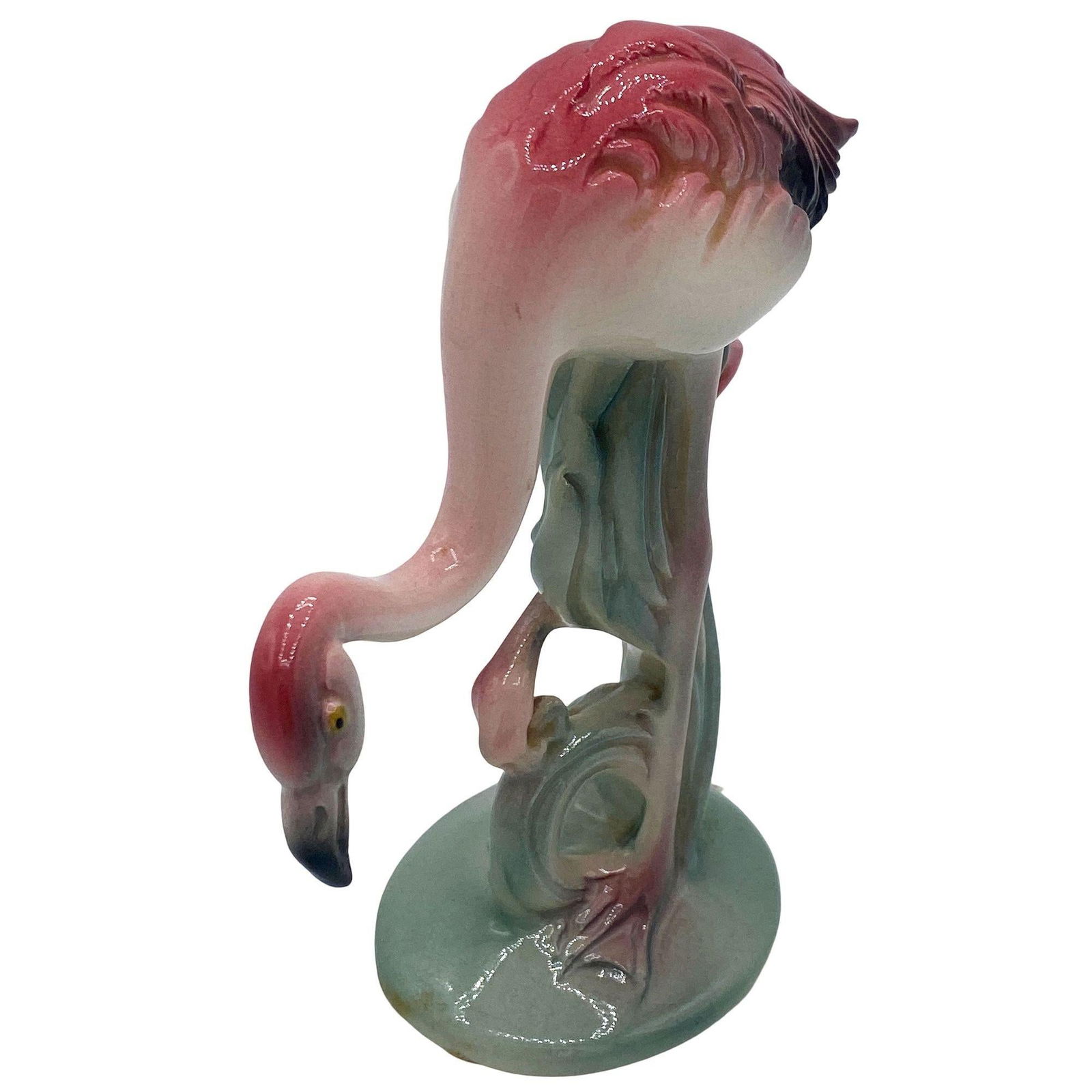 Mid-century Pink & Green Flamingo Ceramic Tabletop Sculpture Pair By Brad Keeler - 19