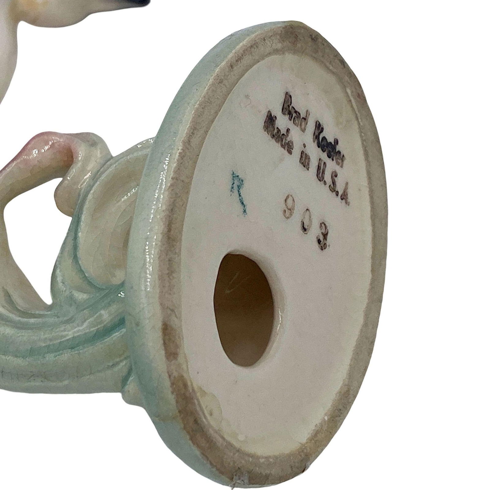 Mid-century Pink & Green Flamingo Ceramic Tabletop Sculpture Pair By Brad Keeler - 4