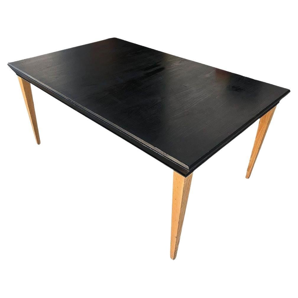 Rare MCM Maple Dining Table w/ Black Top by Douglas Snelling (1 of 6)