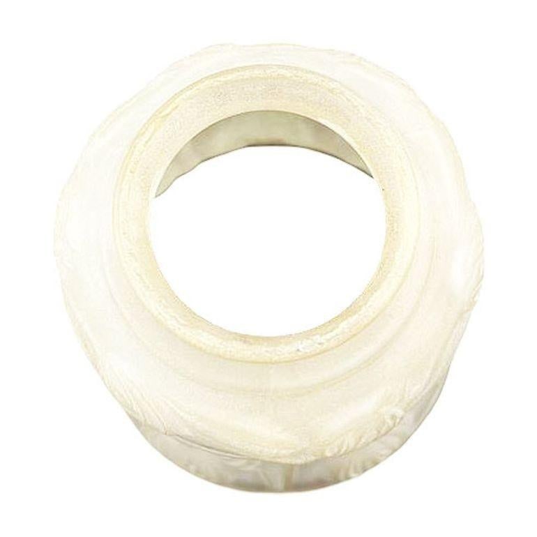 Art Nouveau Frosted Milk Glass Bellflower w/ Embossed Tulips Globe 2" Fitter - 12