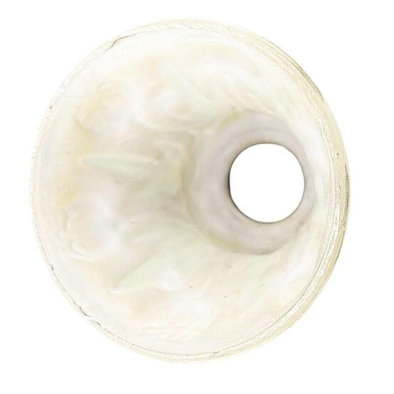 Art Nouveau Frosted Milk Glass Bellflower w/ Embossed Tulips Globe 2" Fitter - 6