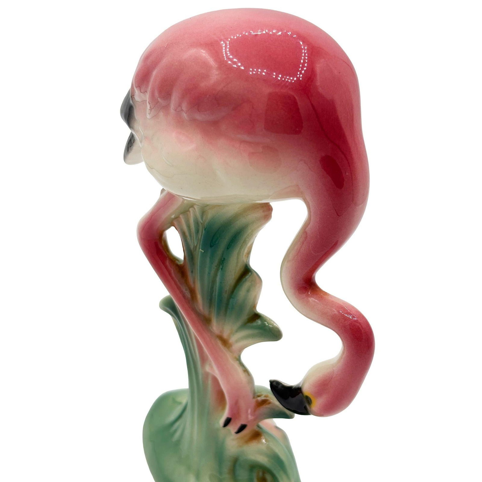 MCM California Pottery Ceramic Searcher Tropical Pink Flamingo Figurine Statue - 3