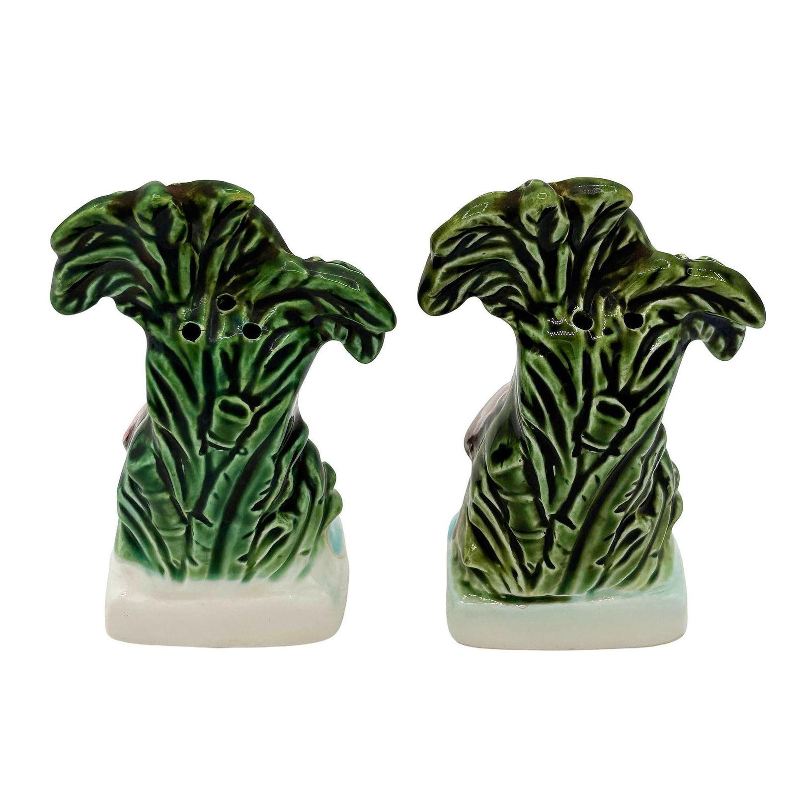 Mid-century Florida Flamingo Ceramic Salt & Pepper Shaker Set - 11