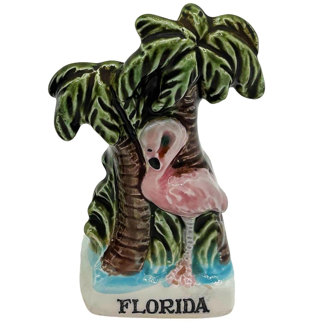 Mid-century Florida Flamingo Ceramic Salt & Pepper Shaker Set - 15