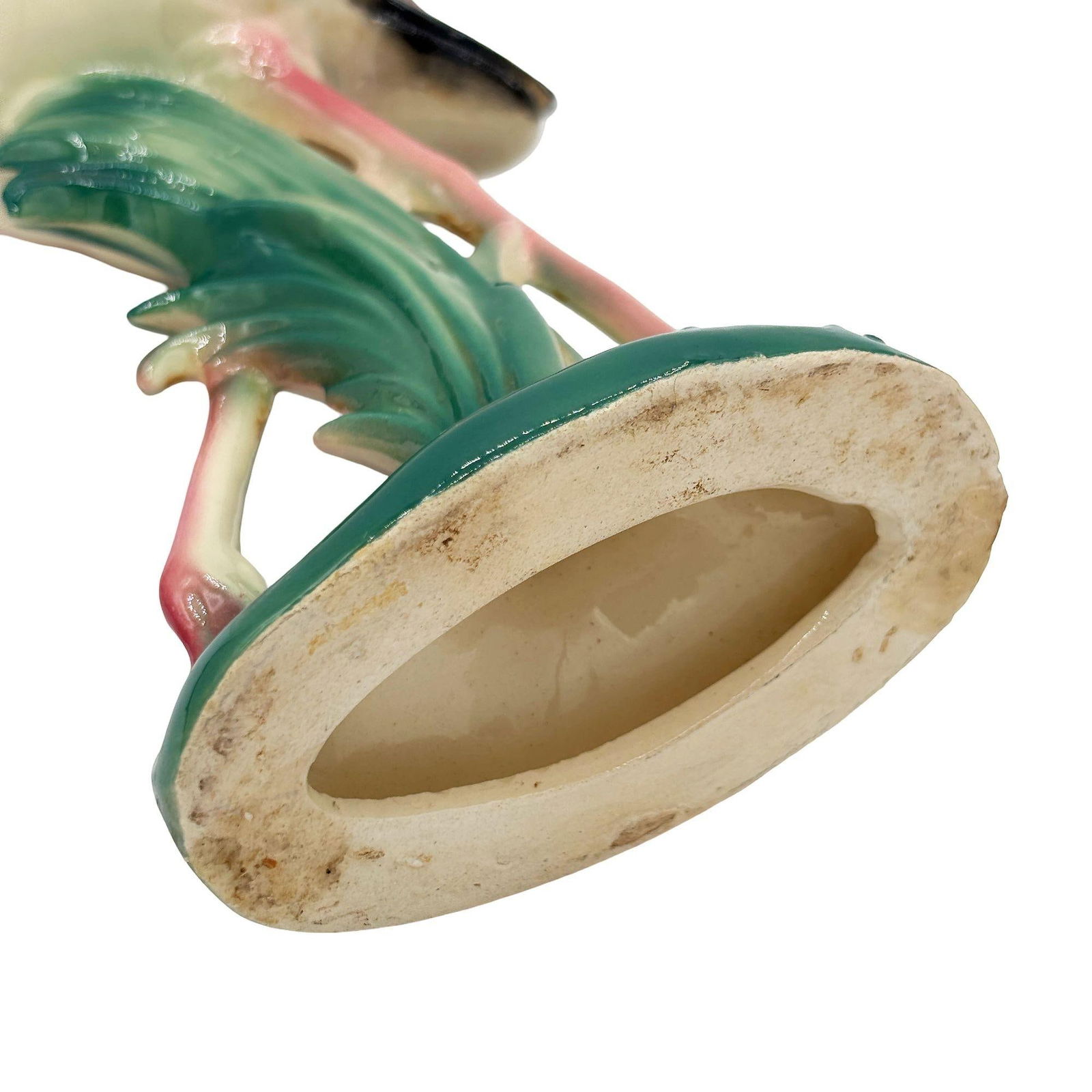 MCM California Pottery Tropical Ceramic "The Stroller" Pink Flamingo Figurine - 13