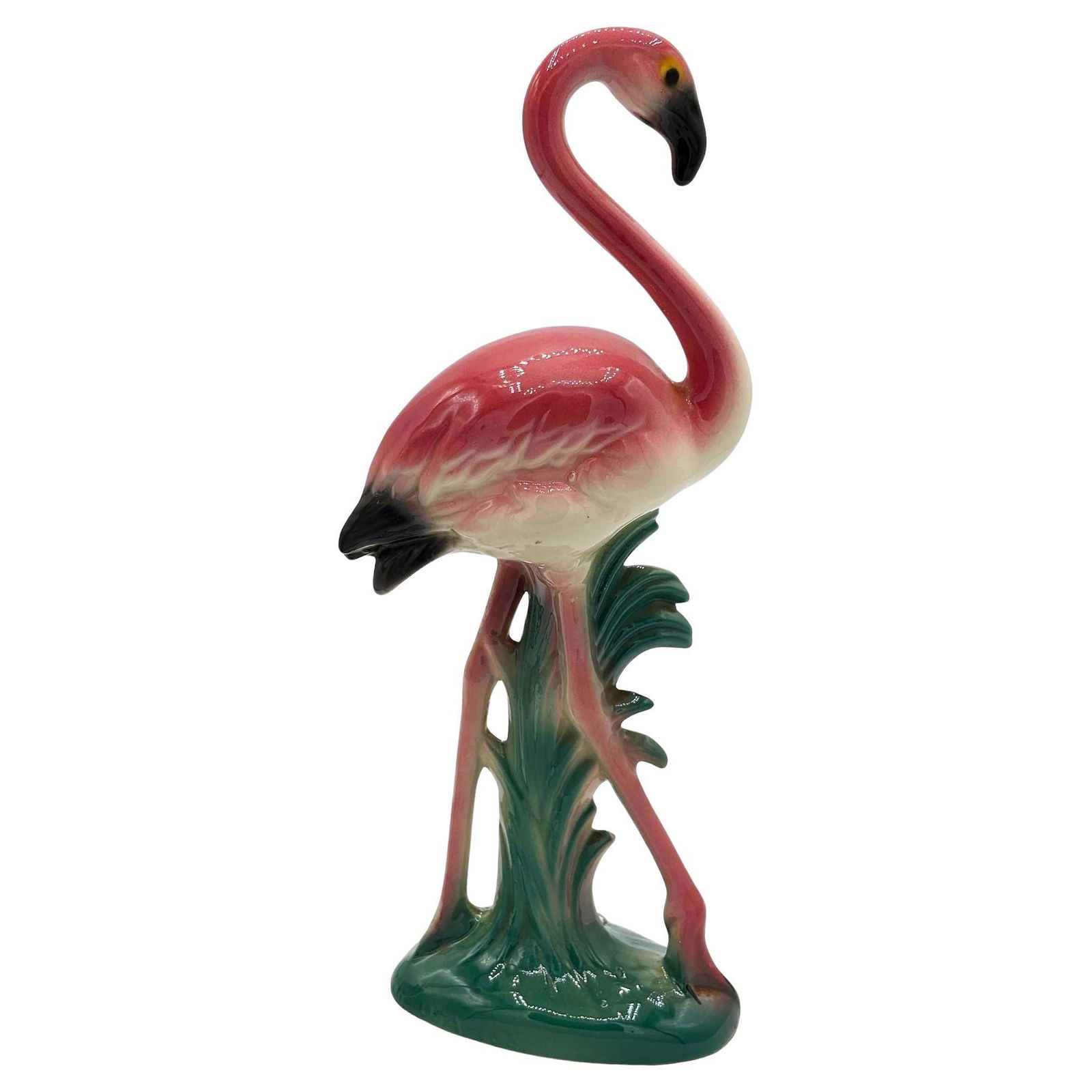 MCM California Pottery Tropical Ceramic "The Stroller" Pink Flamingo Figurine (1 of 19)