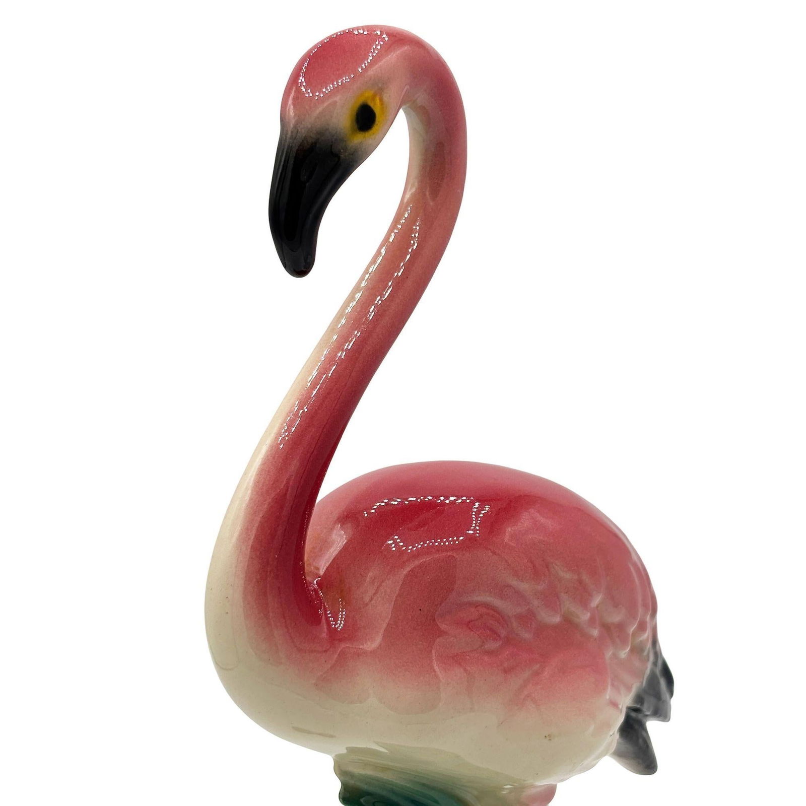 MCM California Pottery Tropical Ceramic "The Stroller" Pink Flamingo Figurine - 2