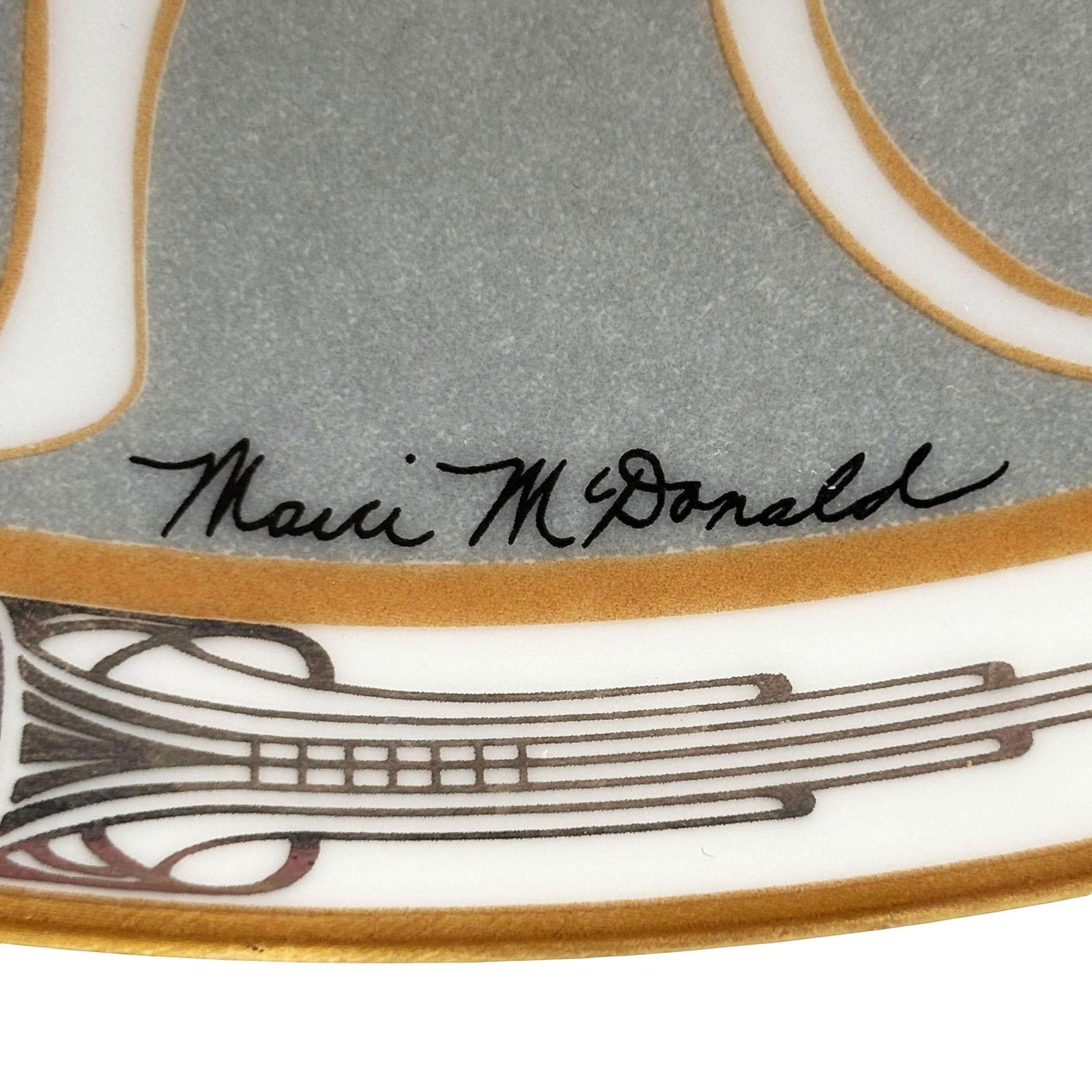 A Flapper W Greyhounds Art Deco Style Ceramic Decorative Plate by WS George - 12