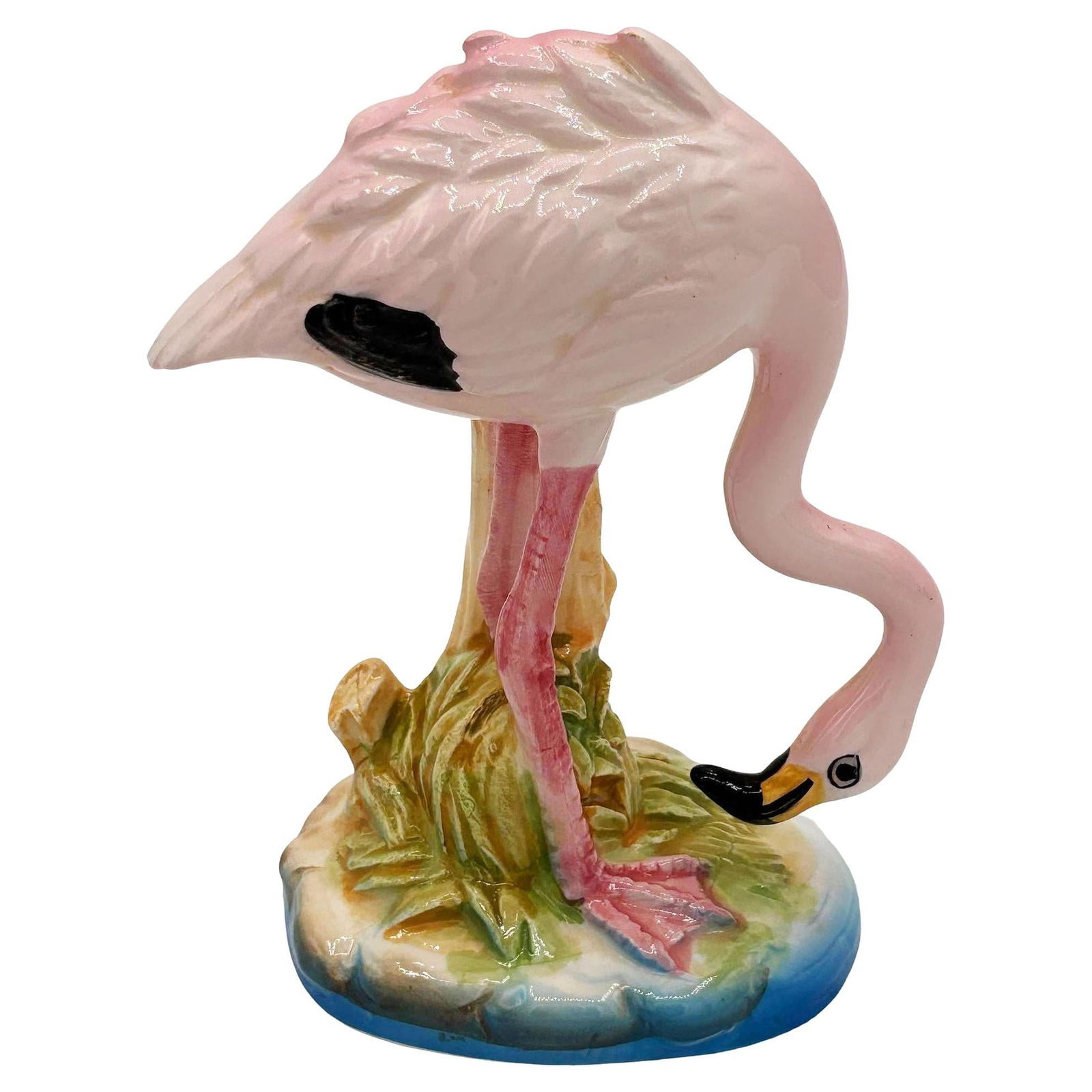 Mid-century Pink Flamingo Ceramic Tabletop Statue By Norcest (1 of 6)