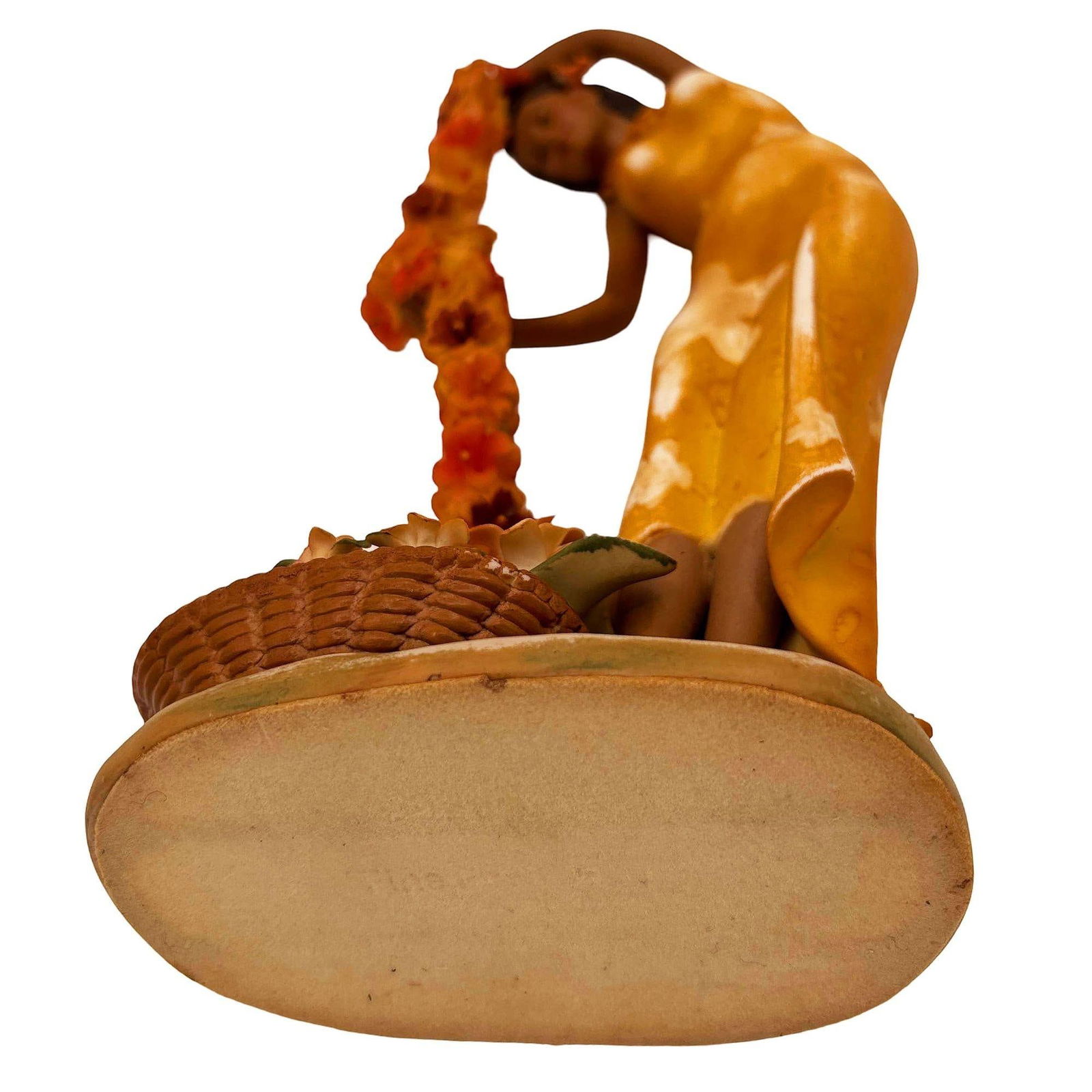 1930 Hawaiian "Cascading" Hand-Painted Fine Porcelain Statue by Lei Gill - 4