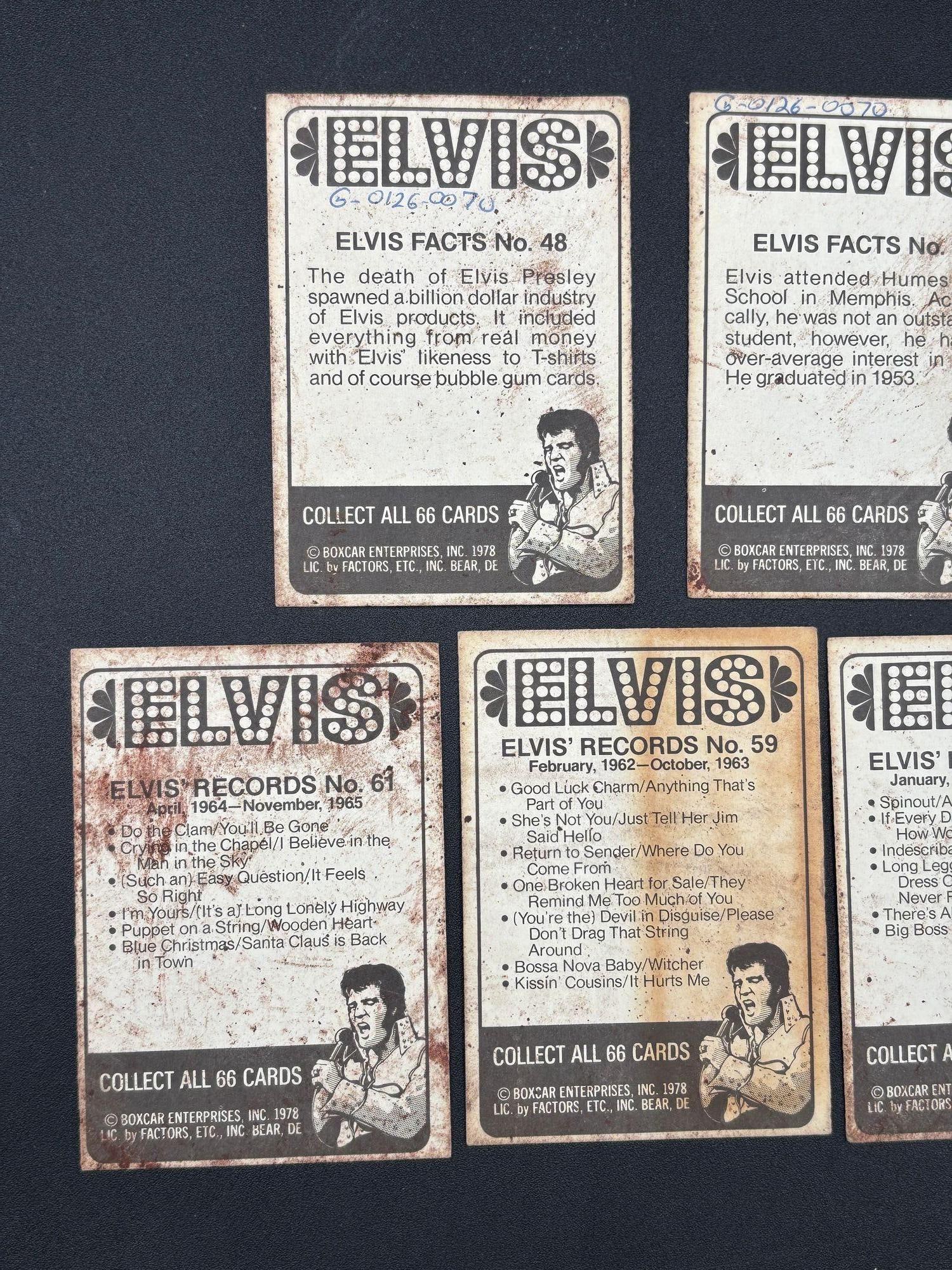 Vintage 1978 Elvis Presley Trading Card Set by Boxcar Enterprises - 15