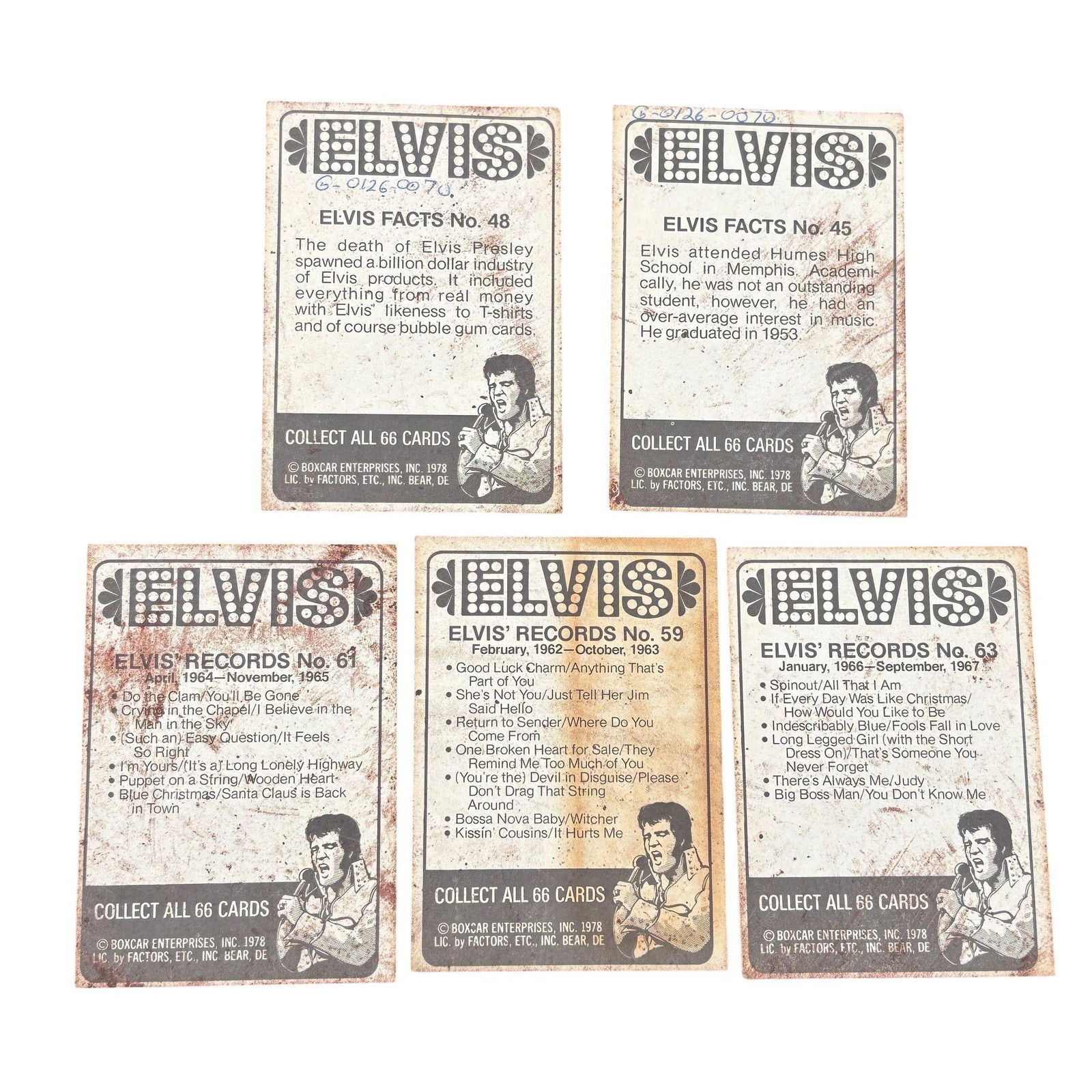 Vintage 1978 Elvis Presley Trading Card Set by Boxcar Enterprises - 8