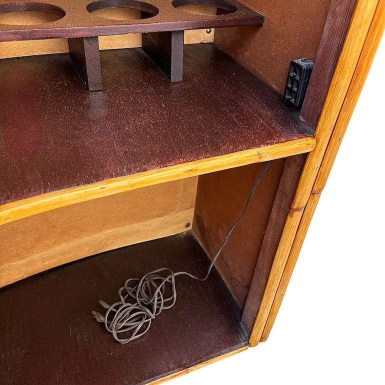 Restored Horizontal Stacked Restored Rattan L-shaped Corner Bar w/ Foot Rest - 5