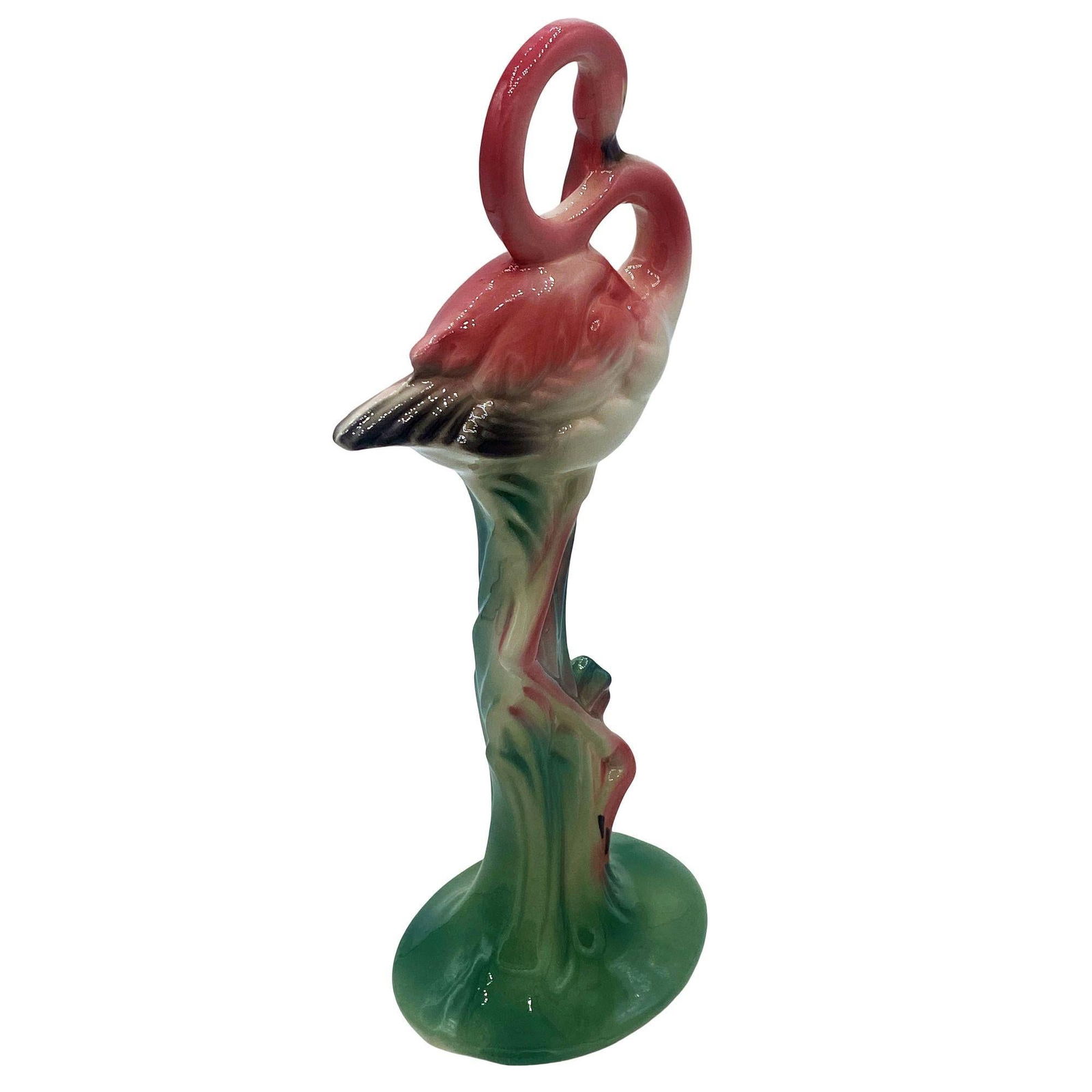 Matching Mid-century Pink Flamingo Ceramic Tabletop Statue Set By Brad Kealer - 18