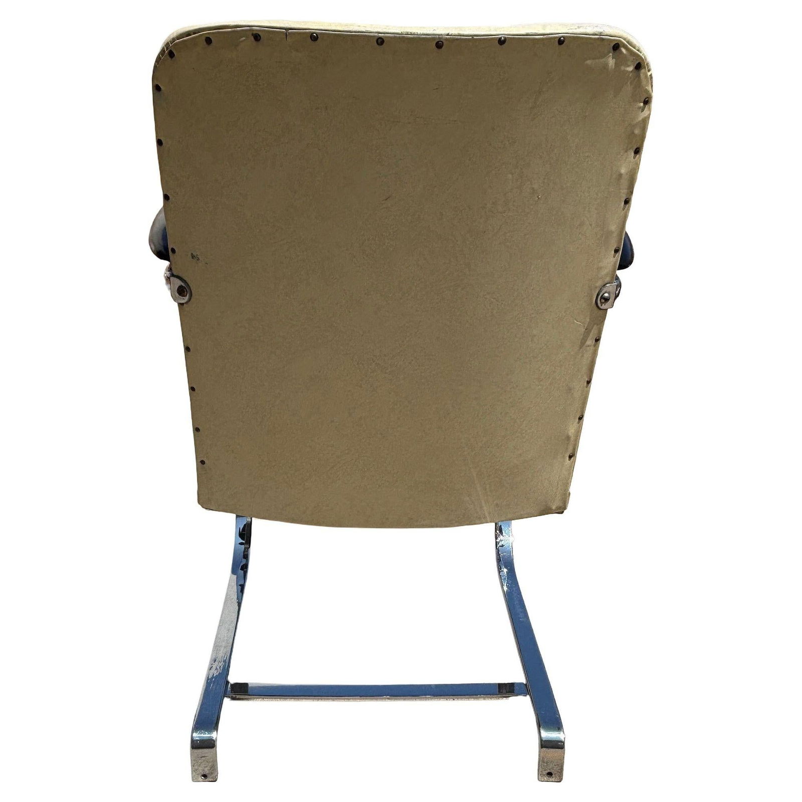 Art Deco Chrome & Vinyl Springer Rocking Chair by Kem Weber for Lloyd - 4