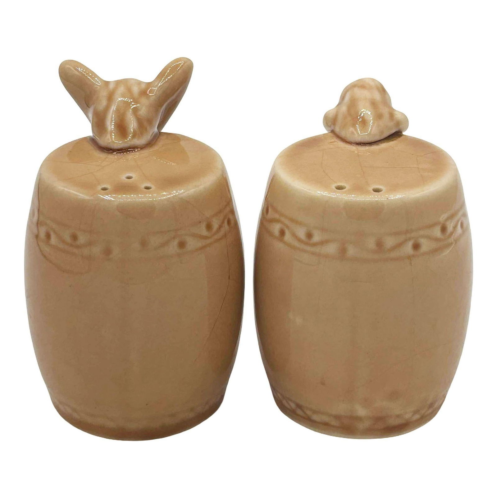Strip Tease- Eye Appeal Ceramic Barware Salt & Pepper Shaker by Dorothy Kindel - 6