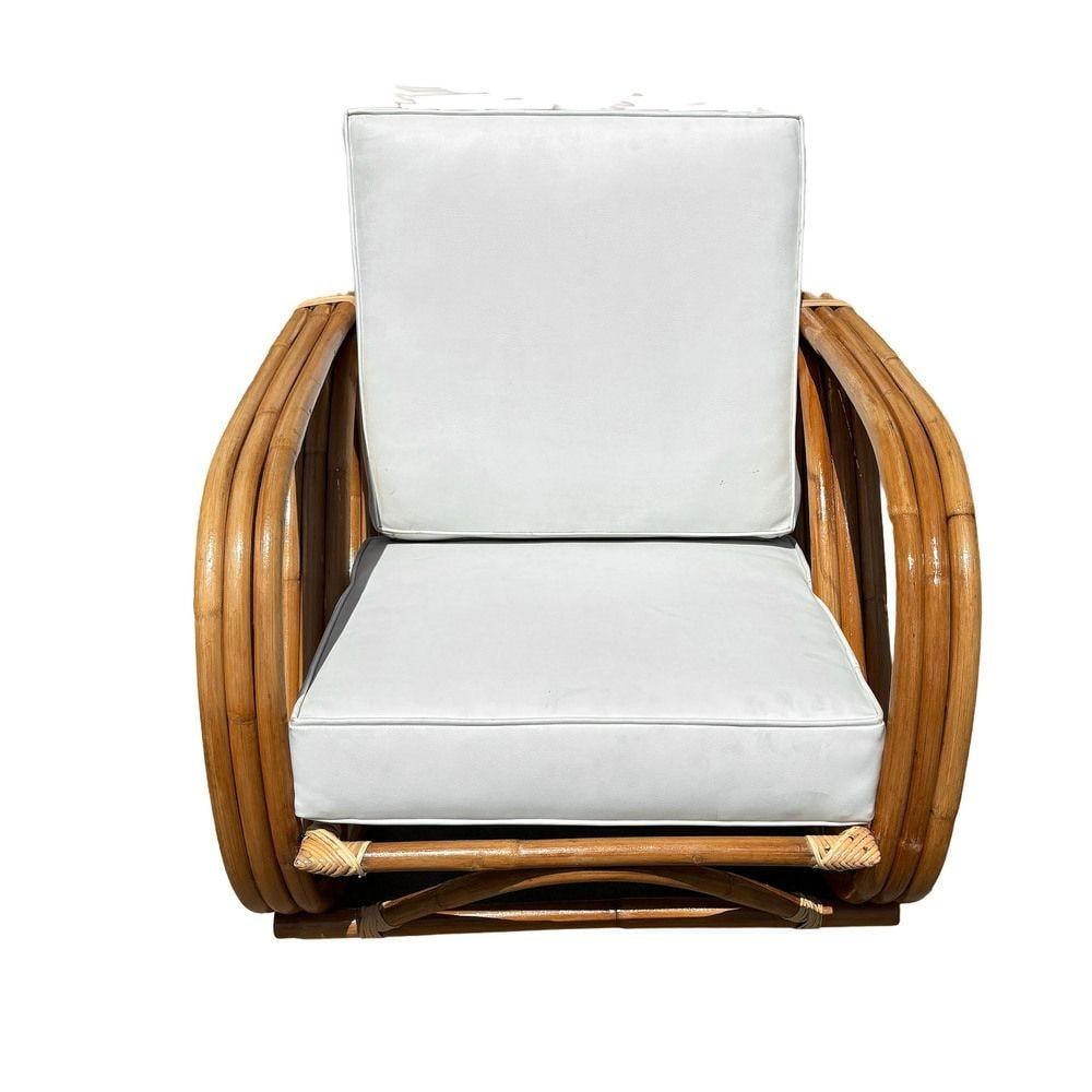 Restored Rattan Three Strand Rocking Chair - 8