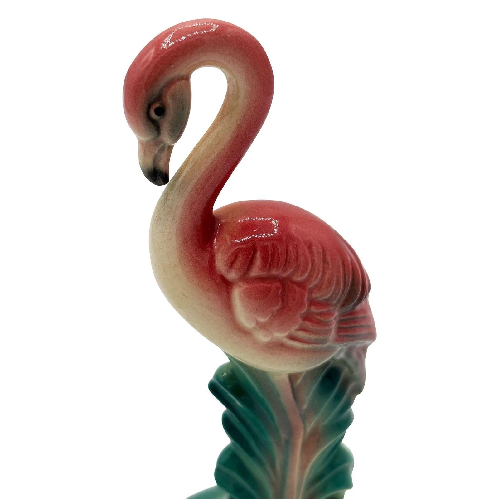 Mid-century California Pottery Ceramic "Gazer" Pink Flamingo Figurine Statue - 12