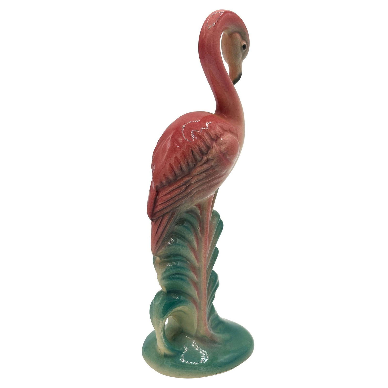 Mid-century California Pottery Ceramic "Gazer" Pink Flamingo Figurine Statue - 20