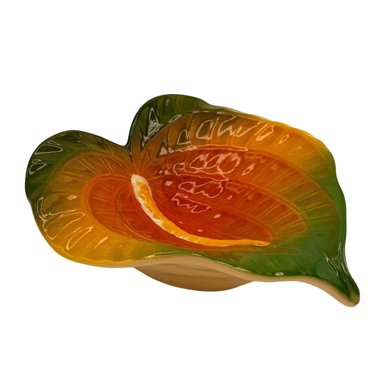 Mid-century Anthurium Ceramic Candy Dish by Tropical Clay Hawaii - 14