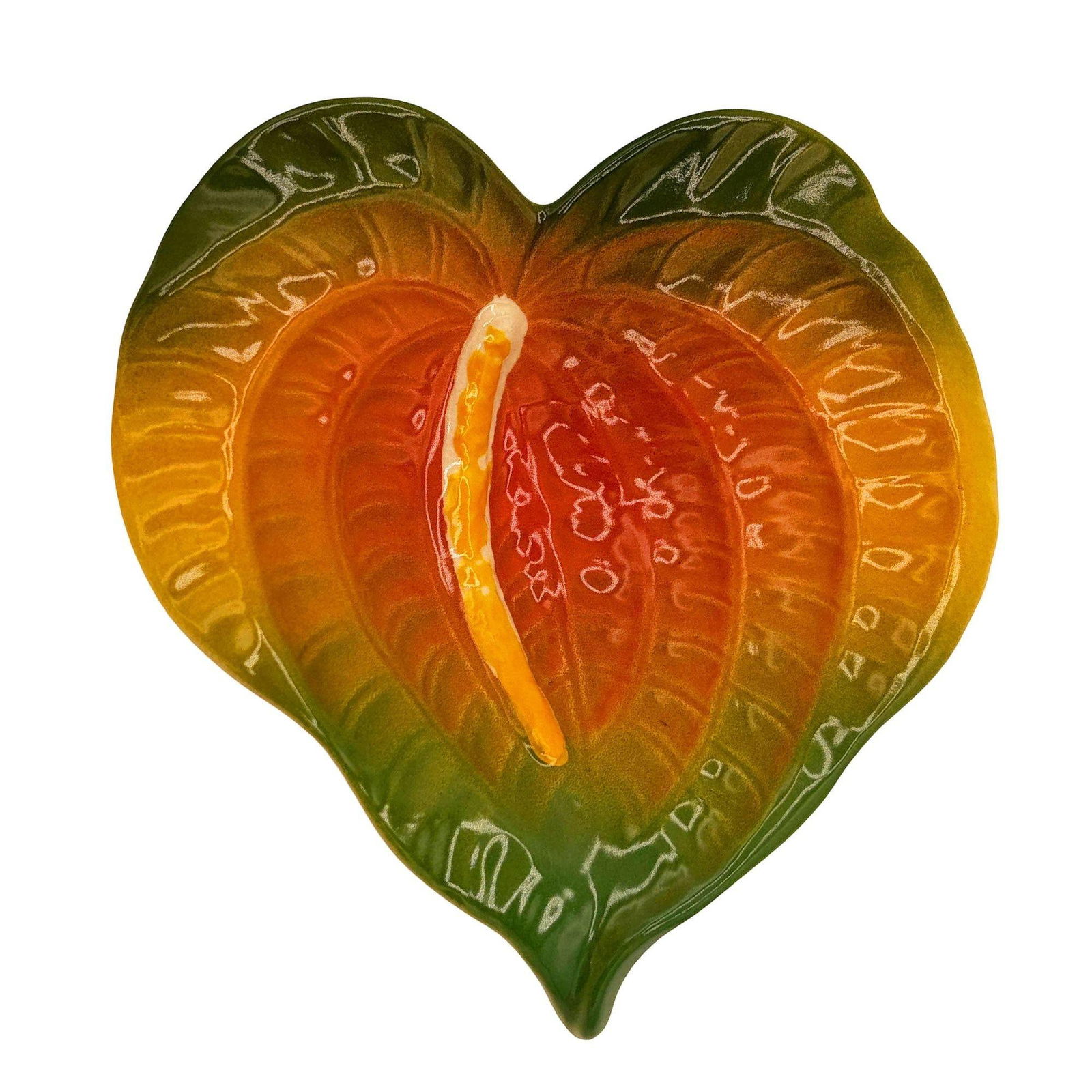 Mid-century Anthurium Ceramic Candy Dish by Tropical Clay Hawaii - 3