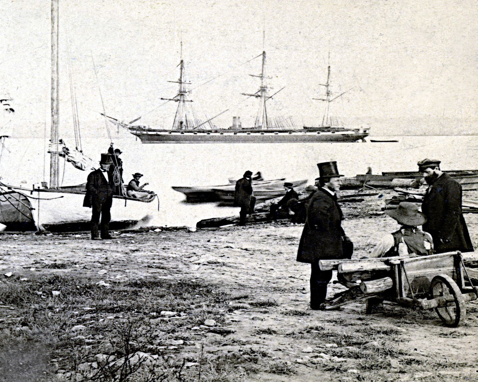 1861, 13x19" U.S. Frigate Pensacola, Off Alexandria, VA: Title: 1861, 13x19" U.S. Frigate Pensacola, Off Alexandria, VA Artist: WAR PHOTO & EXHIBITION CO. Original Date: SEE TITLE Dimensions: 13x19 Description: || UNITED STATES SHIPPING ONLY! || This lot