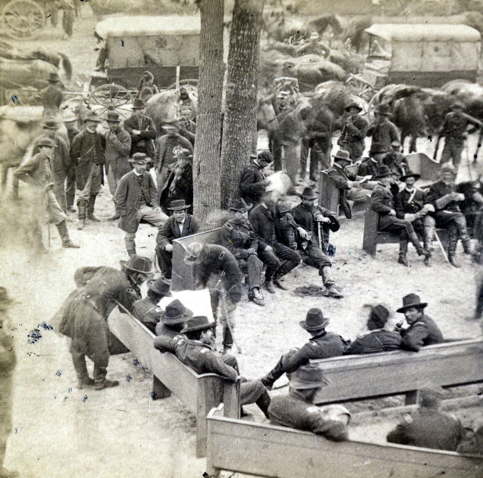 1864, CIVIL WAR GENERAL GRANT'S WAR COUNCIL: Title: 1864, CIVIL WAR GENERAL GRANT'S WAR COUNCIL Artist: WAR PHOTO & EXHIBITION CO. Original Date: SEE TITLE Dimensions: 8X10 Description: || UNITED STATES SHIPPING ONLY! || This lot is a Dye Based