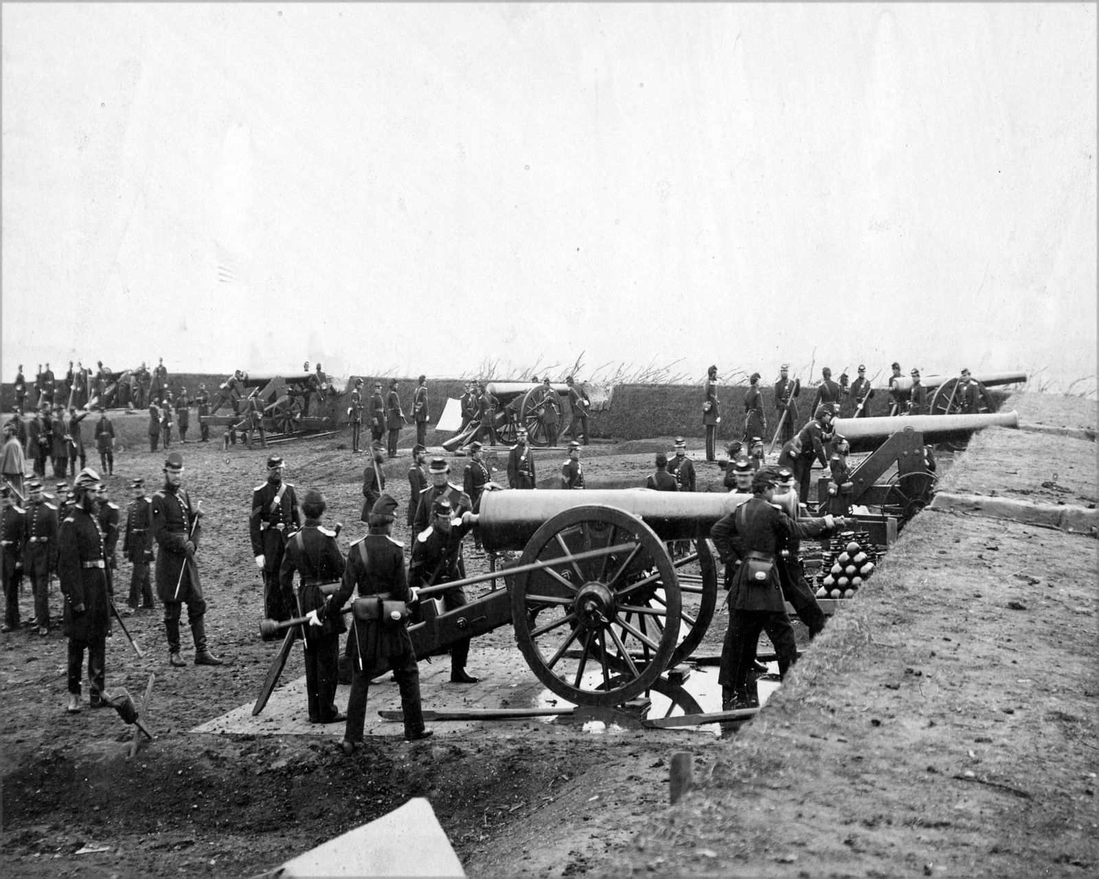 1861, CIVIL WAR_CAMP 1ST. CONN ARTILERY (1 of 1)