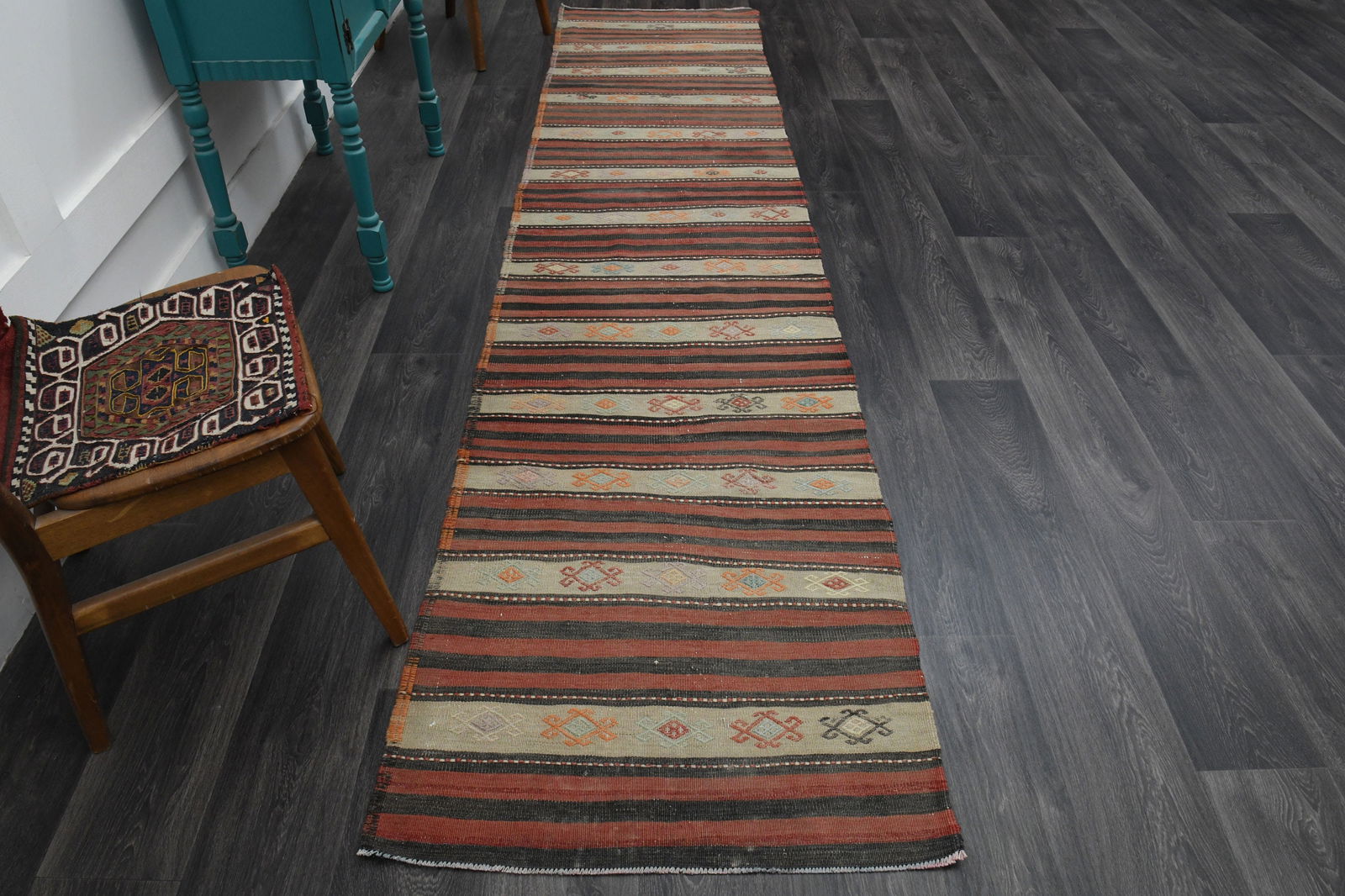 2.5x11.2 ft, FLATWEAVE KILIM RUNNER (1 of 10)