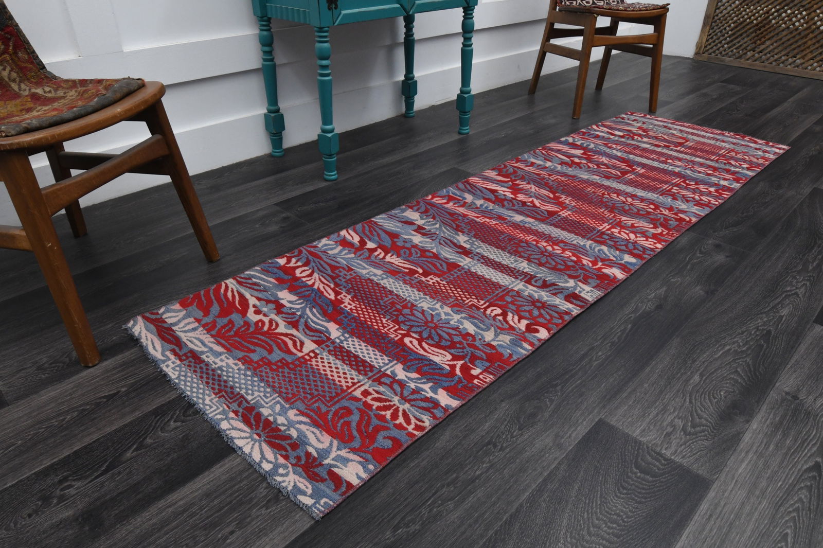 2.6x7.8 ft, Turkish Rug Runner - 3