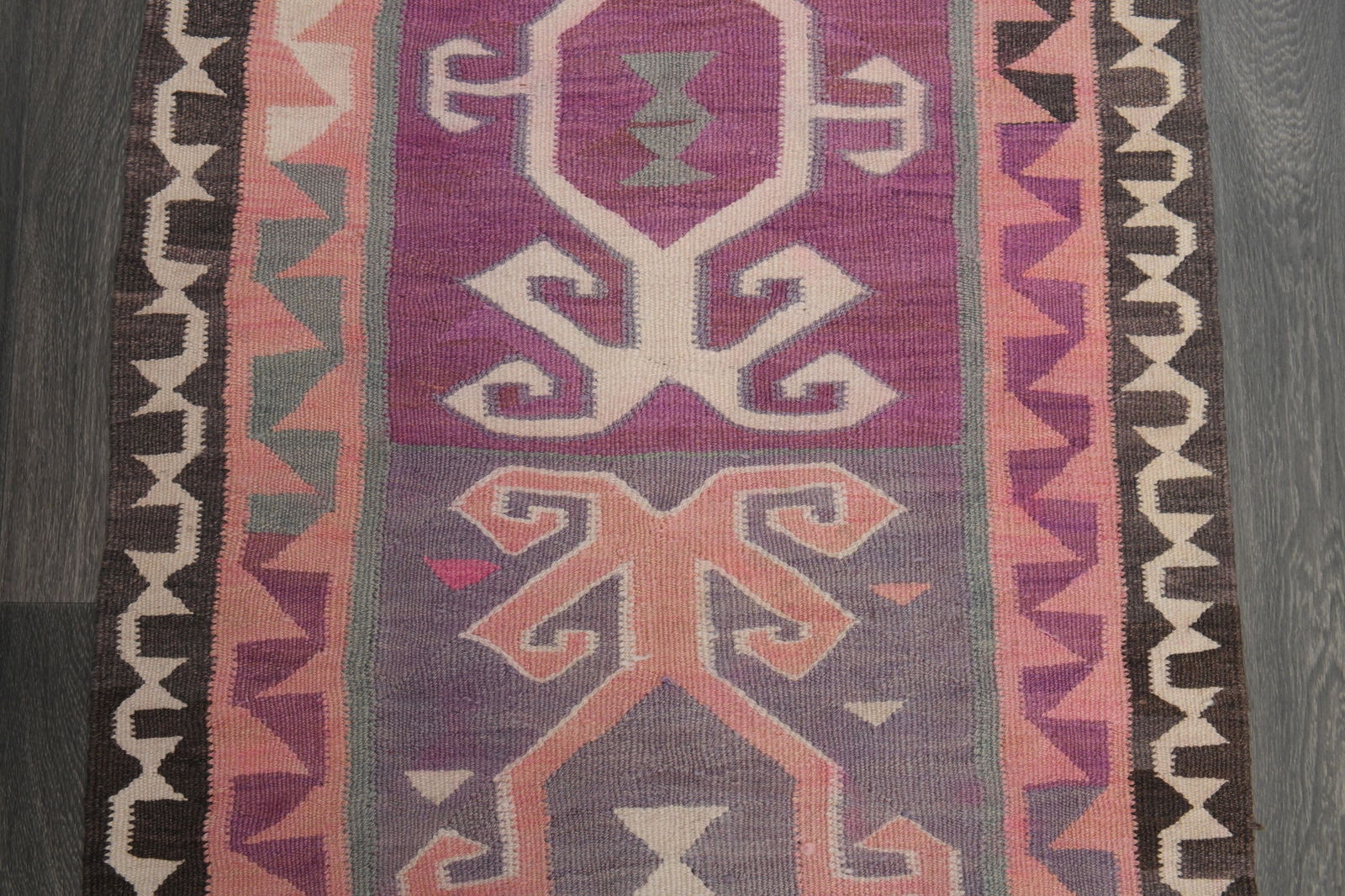 3.2x9.9 ft, TURKISH KILIM Runner - 7