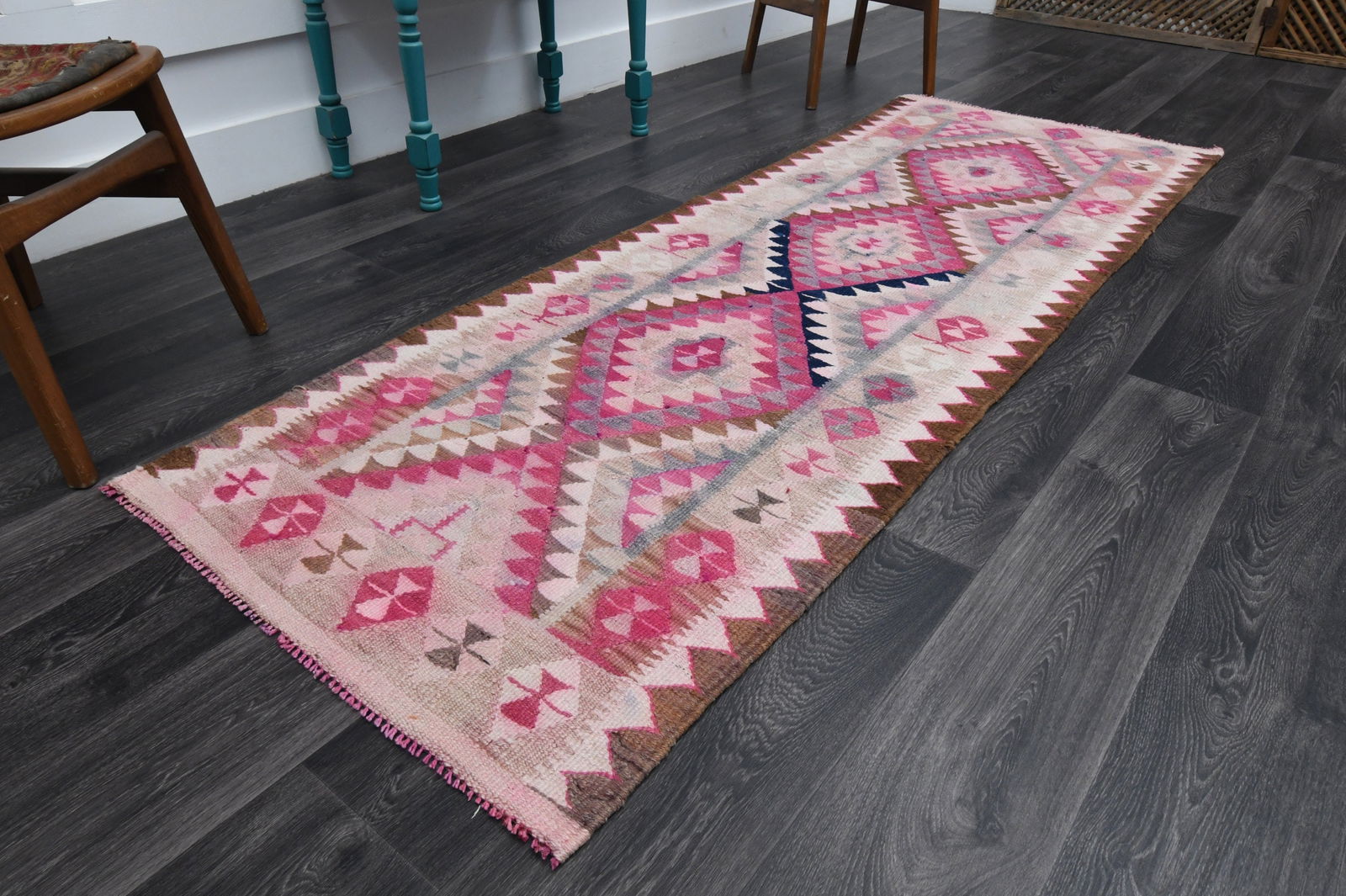 2.7x8.5 ft, TURKISH KILIM Runner - 2