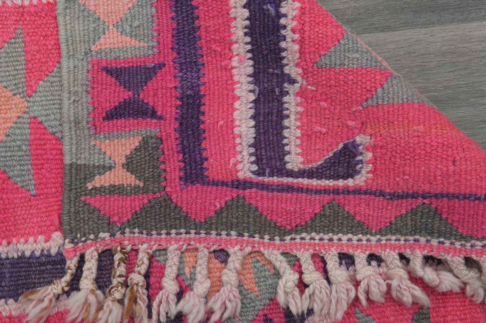 2.4x9.7 ft, TURKISH KILIM Runner - 9