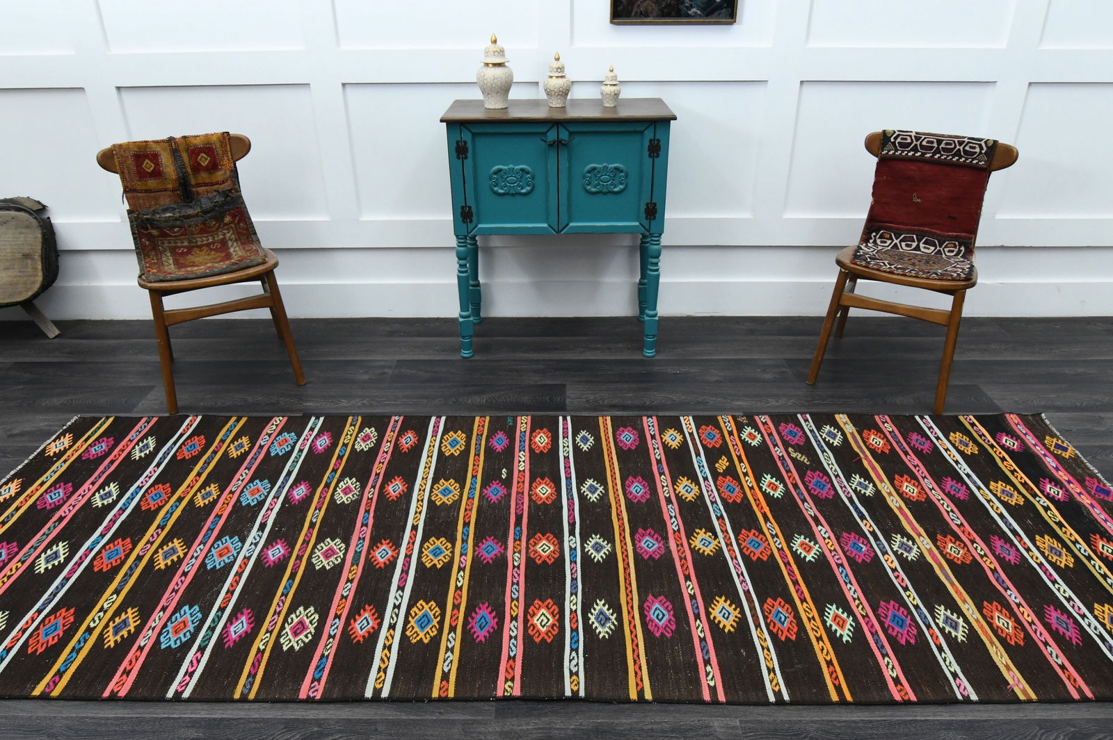 3.3x11.2 ft, TURKISH KILIM Runner - 3