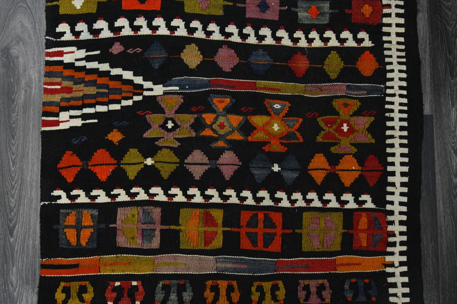 3.3x11.5 ft, TURKISH KILIM Runner - 6