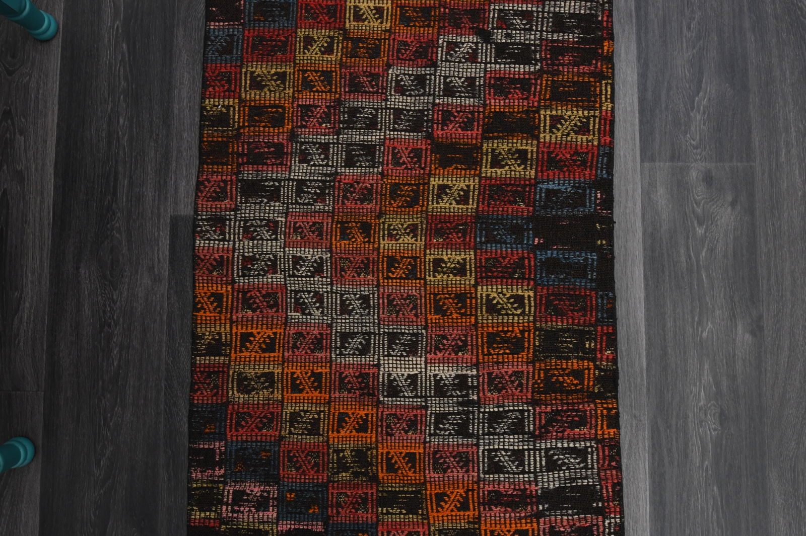 2.3x8 ft, TURKISH KILIM Runner - 6