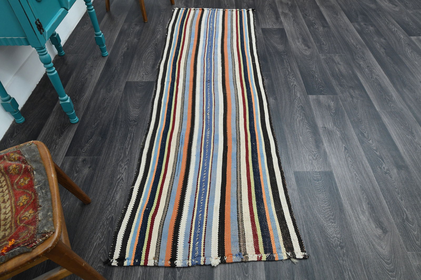 2.4x8.4 ft, TURKISH KILIM Runner (1 of 9)