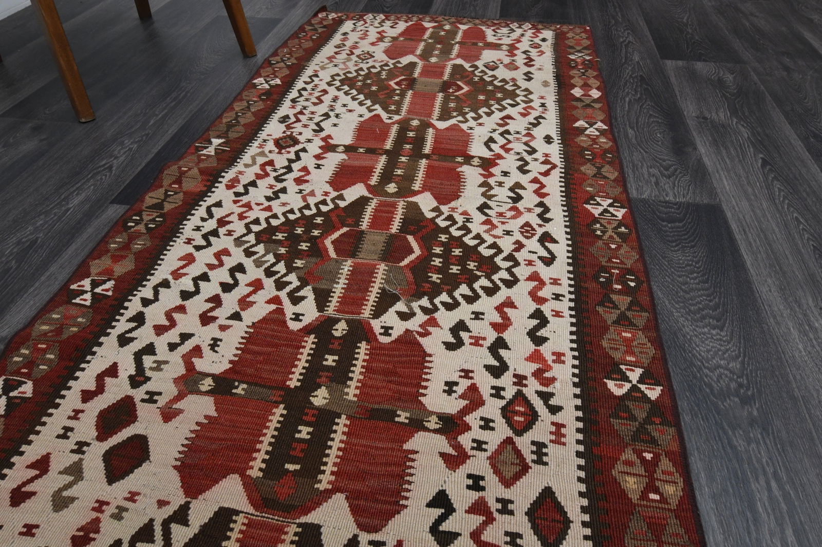 2.8x10.3 ft, TURKISH KILIM Runner - 4
