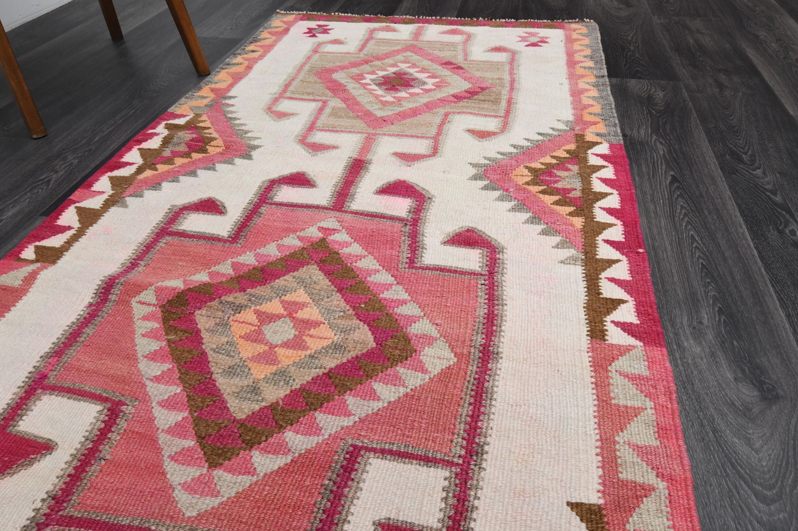 3.3x11.4 ft, TURKISH KILIM Runner - 4