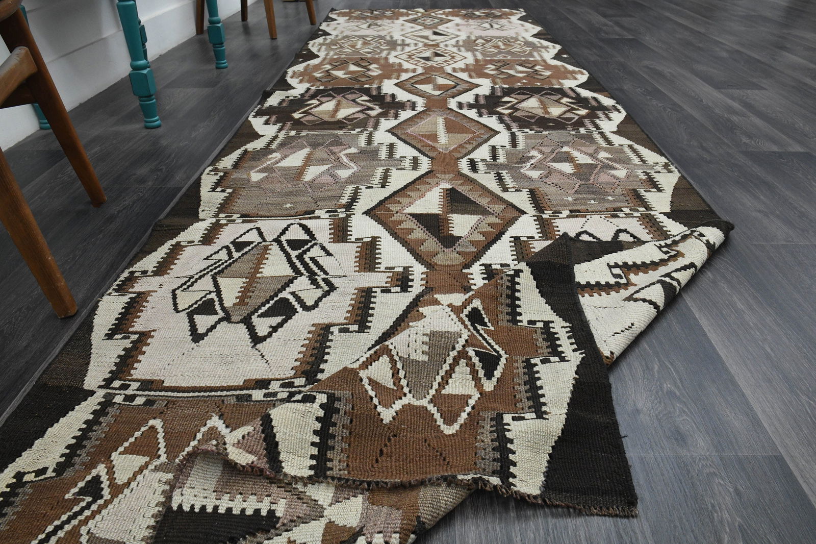 3'9x12'4 ft, BEIGE BROWN RUG (1 of 10)