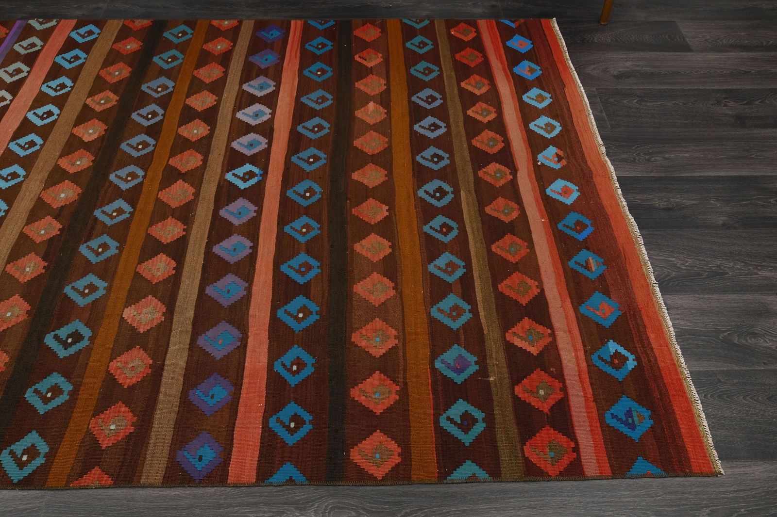 2.9x8.9 ft, TURKISH KILIM Runner - 7