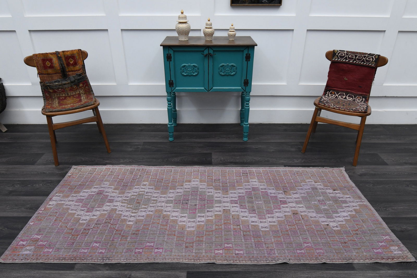 3.1x7.4 ft, TURKISH KILIM Runner - 3